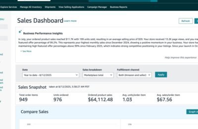 Amazon Sales Dashboard - Portfolio Faheem Hassan